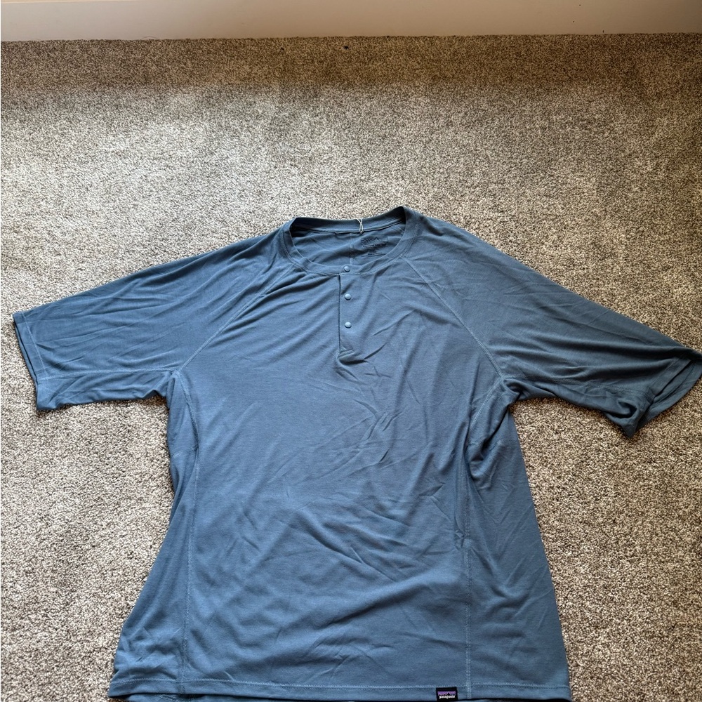Patagonia Blue Capilene Cool Trail Shirt